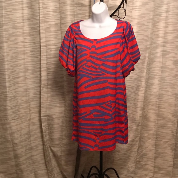 Red and blue strip dress - Picture 2 of 6